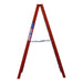 Indalex TRDSF8D 2.4M Industrial Fibreglass 135KG Tradesman Double Sided Step Ladder side profile on white background