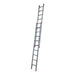 Indalex TRDX18 3.2M-5.3M Industrial Aluminium 135KG Tradesman Extension Ladder extended on white background