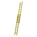 Indalex TRDXF14 2.8M-4.3M Industrial Fibreglass 135KG Tradesman Extension Ladder extended on white background