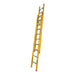 Indalex TRDXF18 3.4M-5.5M Industrial Fibreglass 135KG Tradesman Extension Ladder extended view on white background