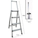 Indalex TT110 1.2M Domestic Aluminium 100KG Single Sided Step Ladder with dimensions