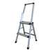 Indalex TT60 0.6M Domestic Aluminium 100KG Single Sided Step Ladder front angled view on white background