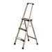 Indalex TT80 0.9M Domestic Aluminium 100KG Single Sided Step Ladder side view on white background