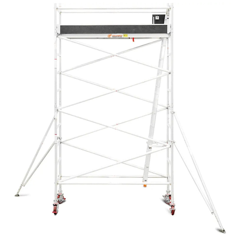 Total Aluminium 3.9-4.2m Narrow Mobile Scaffolding Tower (Single Width)