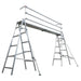 Total Aluminium Trestle Handrail Kit fitted to a one bay platform - real product photo of the handrail system