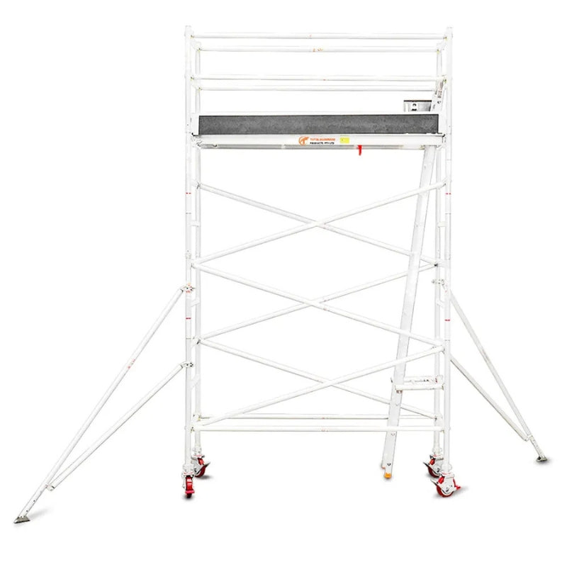Total Aluminium 3.5-3.8m Narrow Mobile Scaffolding Tower (Single Width)