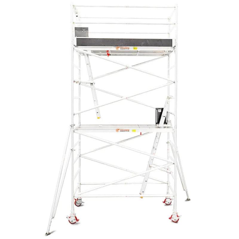 Total Aluminium 4.3-4.6m Wide Mobile Scaffolding Tower (Double Width)