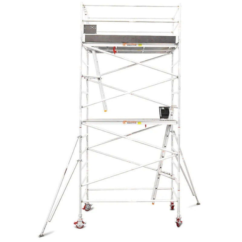 Total Aluminium 4.7-5.0m Wide Mobile Scaffolding Tower (Double Width)