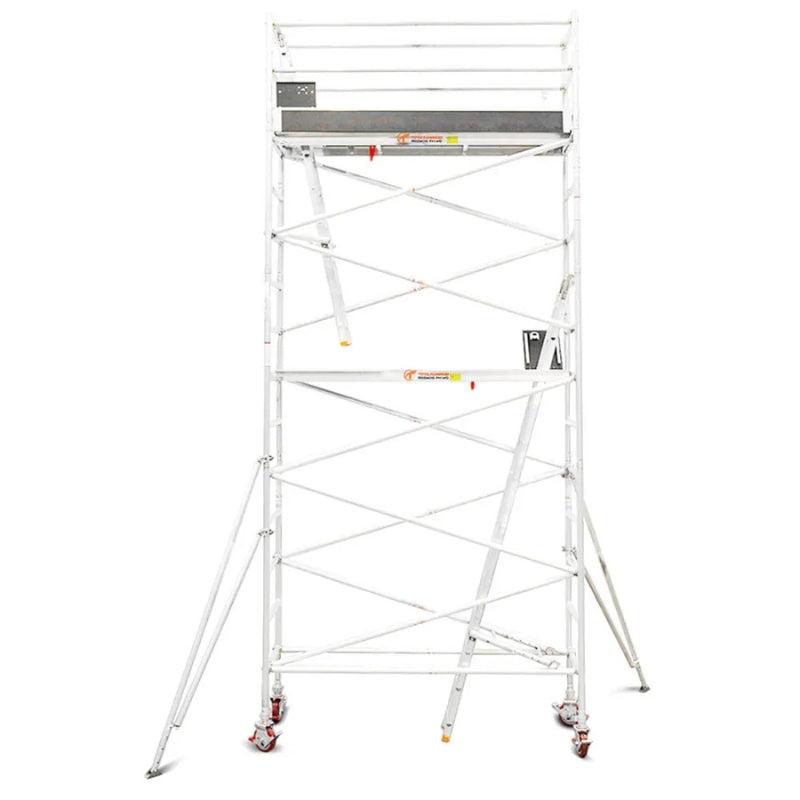 Total Aluminium 5.1-5.4m Narrow Mobile Scaffolding Tower (Single Width)