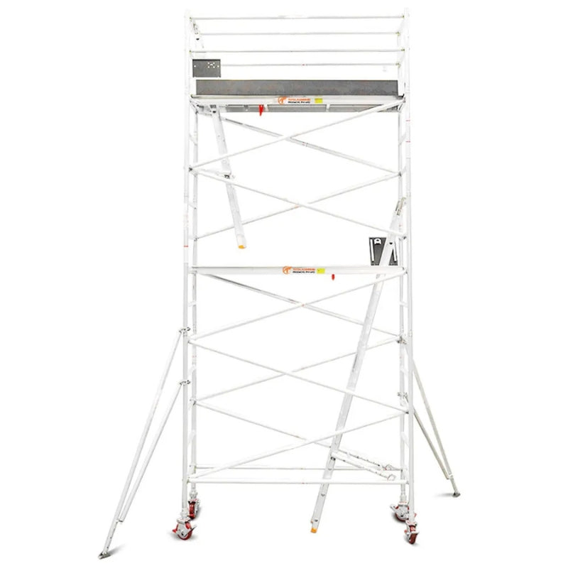 Total Aluminium 5.1-5.4m Wide Mobile Scaffolding Tower (Double Width)