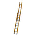 Indalex UFX21 3.9M-6.4M  Industrial Fibreglass 150KG Pro Series Extension Ladder, extended ladder, on white background